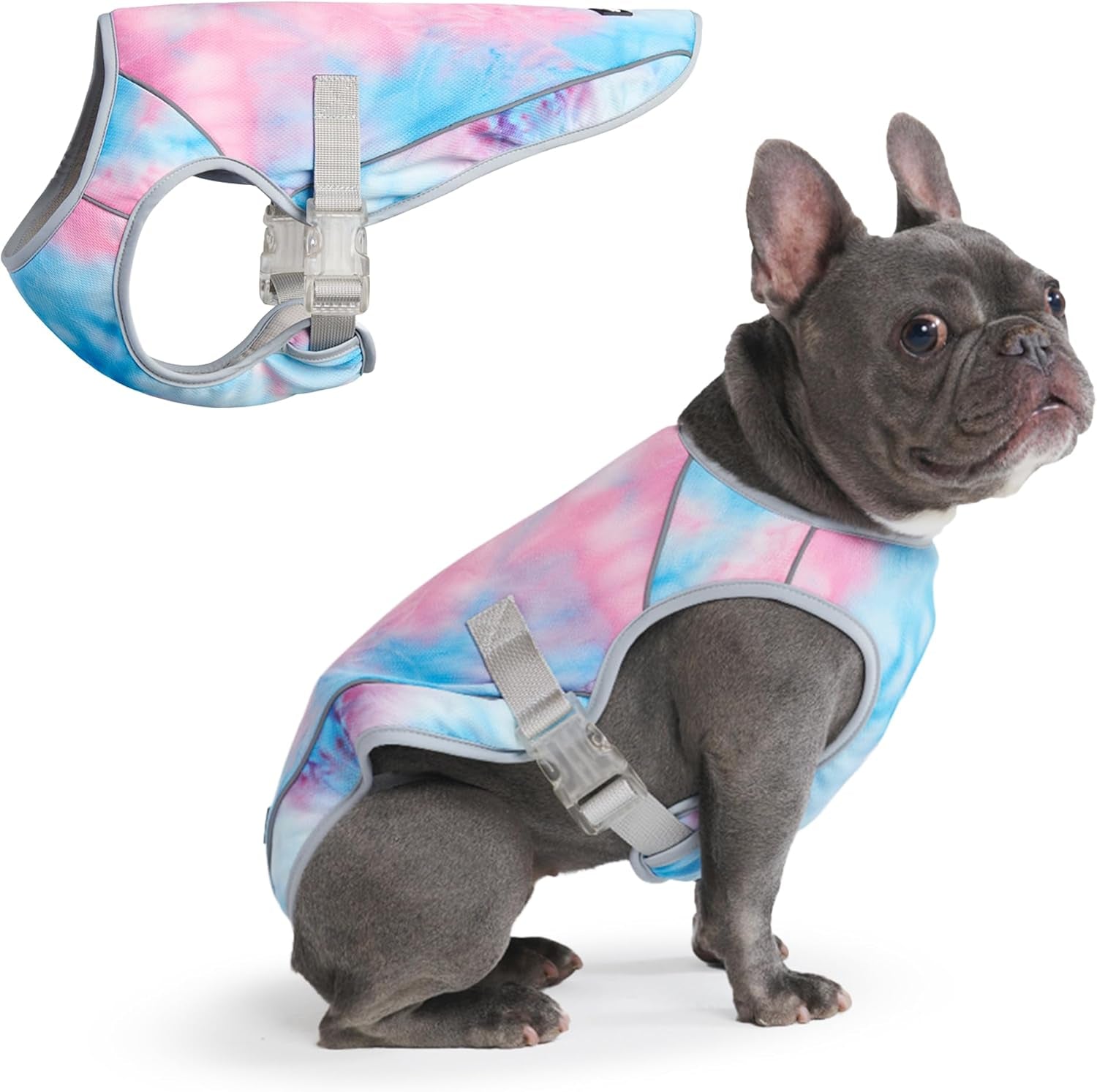 Dog Cooling Vest - SPF 50 UV Sun Protection - Summer Heat Relief Gear for Dogs, Lightweight, Evaporative Cooling - Dog Anxiety Relief Vest during Hot Days - Snowcone, XL