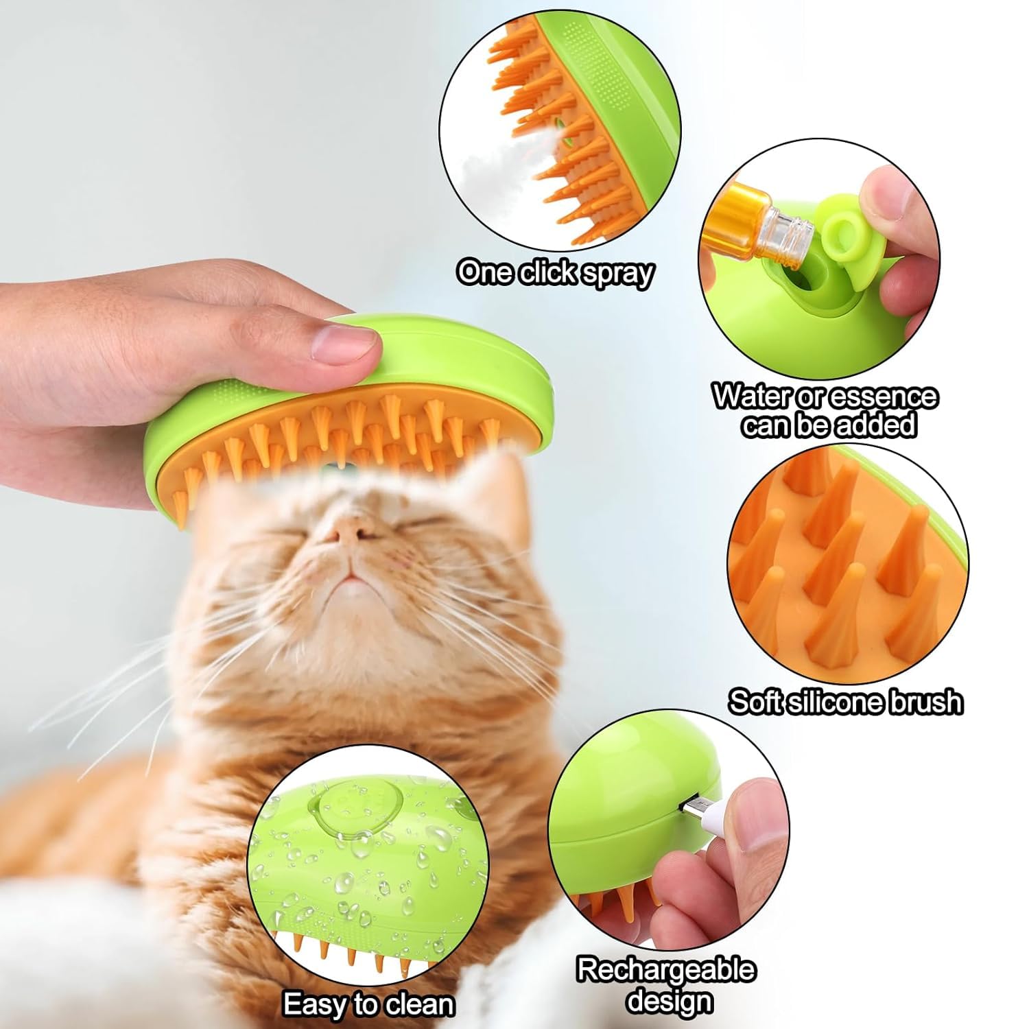 Pets Hair Removal Steam Brush