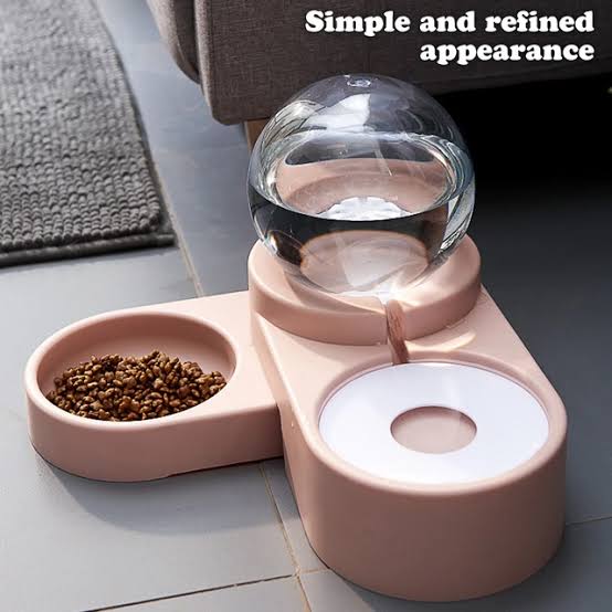 Pet Automatic Bubble Water Dispenser & Food Bowl